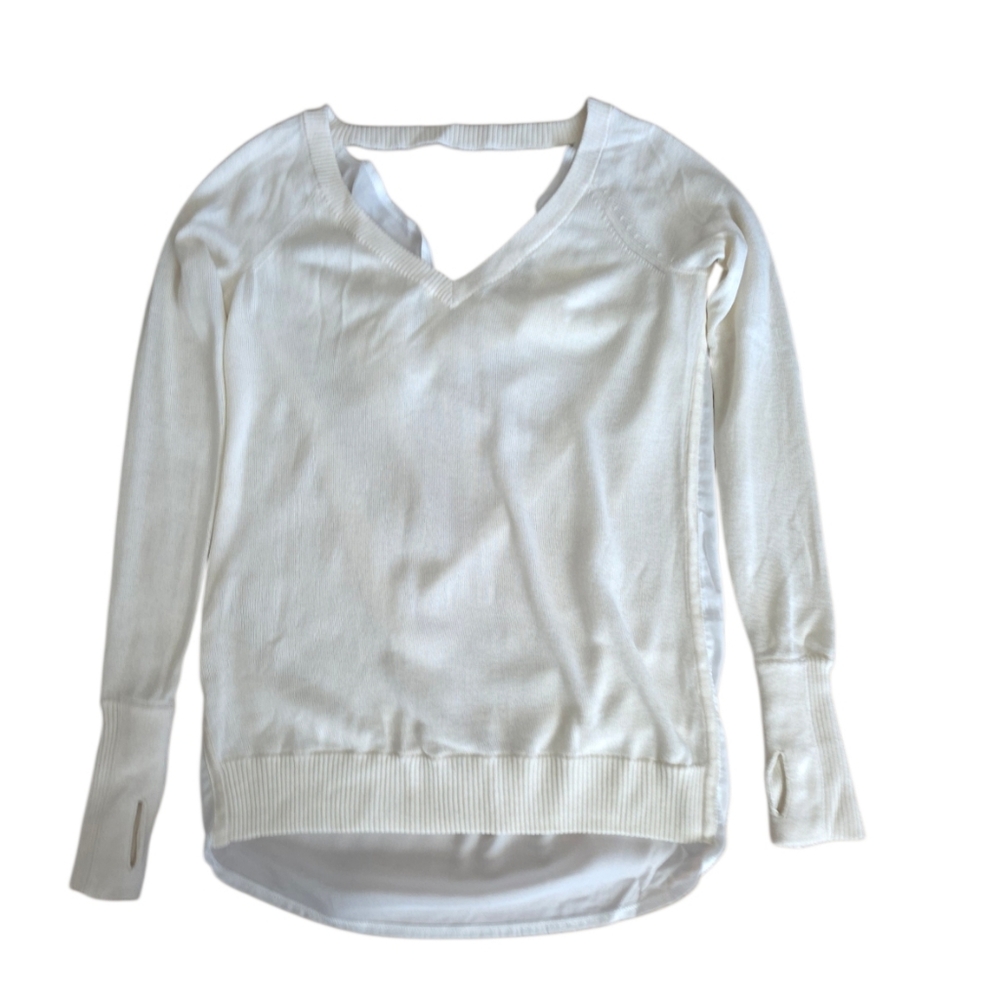 Lululemon Unity PulloverHeathered White /Ivory 4-6 - image 3